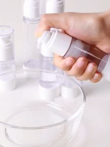 15/30/50ML Travel Portable Clear Plastic Vacuum Spray Cosmetic Skincare Lotion Jar Bottle