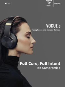 DOQAUS V5 Wireless Bluetooth Headset Soundbar Rotating Control Long Battery Life Headwear Stereo Sound Quality Fast Charging