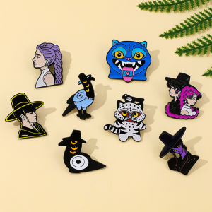 KPop Demon Hunters Cartoon Character Enamel Pins - Jinu Lumi Zoey Derpy Tiger Designs Alloy Brooch Lapel Badge Jewelry for Fans