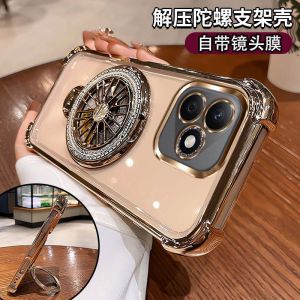 Oppo A5pro Phone Case Ultra-Thin Full-Coverage Silicone Protective Shell with Lens Film Anti-Fall Bumper Cph2695 Transparent Design