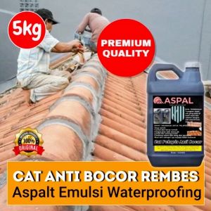 Aspal Cair 5kg Pelapis Cat Dinding Coran Dak Beton Genteng Rembes Anti Bocor Waterproof