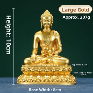 Gold-plated Sakyamuni Lotus Base Copper Statue