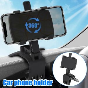 Dụng cụ giữ điện thoại trên xe hơi phổ thông đứng 360 độ xoay bảng điều khiển điện thoại kẹp gắn giá đỡ điện thoại di động tương thích với iPhone Samsung