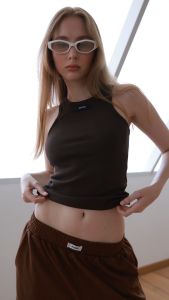 Arzsic Knitted Logo Tank Top