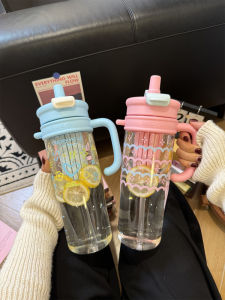 Summer Large Capacity Straw Plastic Water Cup High Aesthetic Value Ice King Cup Heat Resistant Tea Separator Bubble Tea Cup