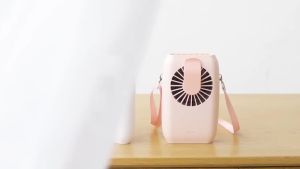 Huife portable outdoor waist fan  hanging neck fan USB charging