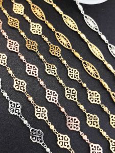 Handmade DIY Pure Copper Alloy Hollow Diamond Flower Pendant Necklace Bracelet Fashion Jewelry Decoration Accessories Material