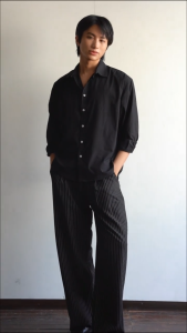 New Arrival | Quần ống rộng nam JBAGY kẻ sọc cạp chun vải Lụa cao cấp - JD0104