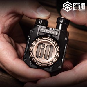 Metal Finger Top EDC Twins Linked Pushing Coin Mechanical Stress Relief Black Technology Toy for Teenagers And Adults