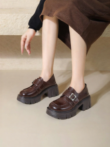 Josiny | Platform Increasing Chunky Heels Women Loafers
