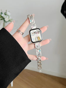 Metallic Smartwatch Band for Xiaomi Mi Band 9 pro Creative New Model 8/7 pro Womens Wrist Chain Summer Redmi Watch5 Band