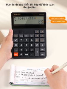 M&G | Large Screen Dual Display Voice Calculator with Mixed Arithmetic Operations and Large Keys