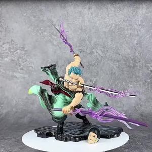 Bandai | Anime ONE PIECE  10cm Roronoa Zoro Three-Blade Sa-maximum Manga Figure Anime Statue PVC Model Collectible Ornament Toy Doll Gift
