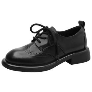 MIOLLIBARN | Leather Retro Brogue Womens Oxford Shoes