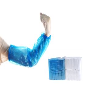 100 / pack Waterproof and Oil-proof Disposable Arm Sleeves Elastic Bands Household Cleaning Supplies Long Sleeve Sleeves