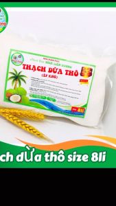 COMBO 5KG THẠCH DỪA THÔ ÉP KHÔ SIZE 8LI TẶNG KÈM HƯƠNG_LOẠI TÚI 1KG