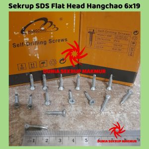(100 pcs) Sekrup Roofing SDS FH #6x19 / Baut Baja Ringan 6x3/4" (2CM)