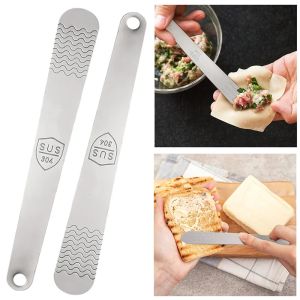 304 thép không gỉ bánh bao nhồi muỗng hoành thánh nhồi Maker Pastry muỗng phẳng điền xẻng nhà bếp bánh bao công cụ làm
