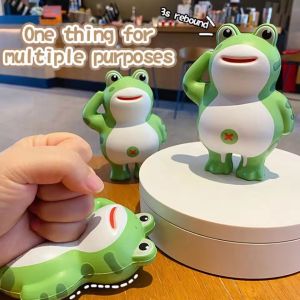 Cartoon Salute Frog Decompression Slow Rebound Toys Children and Adults Funny Stress Relief Squeeze Toy