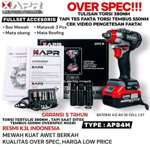 IMPACT WRENCH APR AP84 PROMAX+ 1000nm 1/2inch body kecil tenaga jumbo