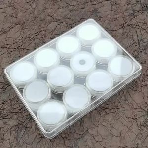 EELHOE | Round Gemstone Display Collection Storage Box Jewelry Gems Loose Diamond Container Jar Organizer Tray Case with Lid