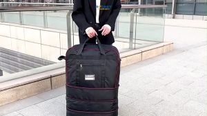 Foldable Trolley luggage bag with wheels Large-capacity Travel Bag Luggage Storage Suitcase Duffel Bag Travel Storage