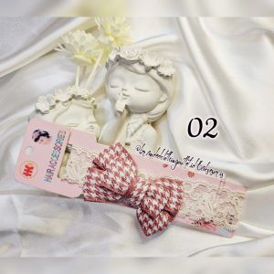 BANDANA RENDA PITA DOUBLE IMPORT / BANDO BAYI & ANAK KOREAN STYLE / BANDANA PITA NILON HOUNDSTOOTH / BANDANA MEWAH ELEGAN / BABY HAIRBAND / PRA7846