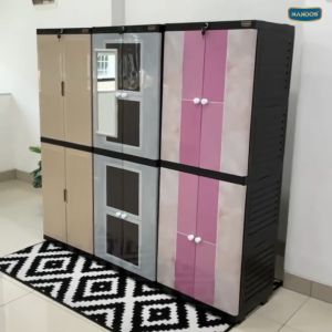 LEMARI PAKAIAN PLASTIK MINIMALIS LEMARI NAIBA NANDOS LONG DOOR LEMARI MODERN SKANDINAVIA