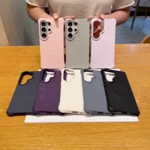 szhaiyu | Water Ripple Silicone Soft Phone Case for Samsung Galaxy S26 Ultra S25 Plus S24 S23FE for Magsafe Magnetic Wireless Charge Cover