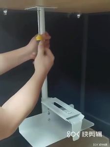 White Black Under Desk Mount PC CPU Hanging Holder Stand Adjustable Rotary