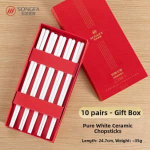 Songfa | Antibacterial Mold-Resistant Ceramic Chopsticks 10 Pairs