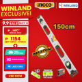 Ingco by Winland Spirit Level bar with Powerful Aluminum Magnetics 150cm HSL38150M ING-HT. 