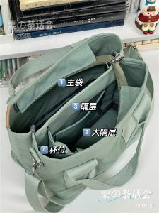 Japanese Style Ins Style Students Canvas Bag Female Preppy Style Partysu Crossbody Bag Simple Casual All-Match One Shoulder Bag