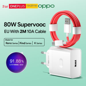 OnePlus | For OPPO Supervooc 80W Charger EU US Power Adapter for OPPO Find X5 X8 X9 Pro Reno 12 13 14 16 F S A6 A7 Pro for Oneplus Realme