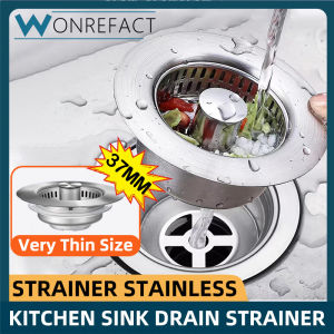 Kitchen Sink Filter Leftovers Stainless Steel  Strainer Filter Deodorant Blocking Drainage Garbage Plug Drain Hole Waste Trap Sink Drainage Accessories