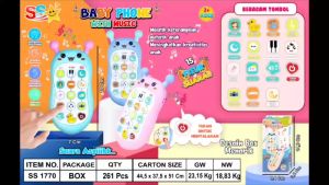 Mainan Anak Telepon Bayi Musik Suara SS 1770 - Handphone Bayi Musik Lucu
