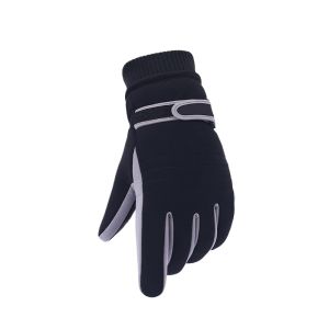 Men Women Waterproof Ski Gloves Thickened Velvet Thermal Touch Screen Outdoor Winter Motorcycle Riding Cold Proof Warm Gloves