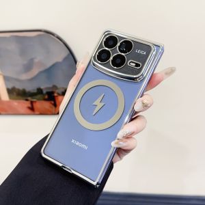 เคสโทรศัพท์แบบพับได้บางเฉียบโปร่งใสสำหรับ Xiaomi MixFold4 พร้อมการดูดซับแม่เหล็กแบบเต็มจอ ป้องกันการตกหล่น ดีไซน์หรูหรา