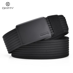 OKIMY Fashion Mens Belts Durable Nylon Belt Trendy Utility Waist Belts 120cm Adjustable Length Scratch Resistant Belts for Men Vintage Jeans Belt for Men