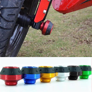Seemetal xe máy chống rơi ngã ba thanh trượt cup khung hợp kim nhôm bánh xe Thanh trượt bảo vệ sửa đổi Scooter phía trước ngã ba cup