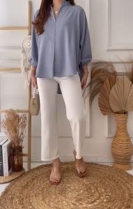 ATASAN BLUS KATUN TWILL PREMIUM CHERRY 011