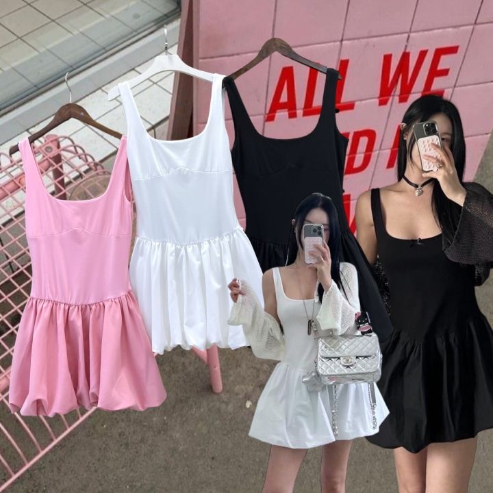 Onlnaja L S Baloon Dress Sachet Pink