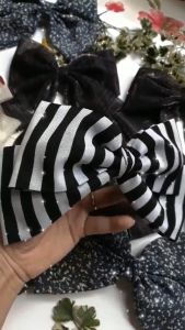 Kẹp Tóc/Cột Tóc Nơ lớn Phong Cách Hàn Quốc ( Hình Thật vải Lụa và Voan Lụa)