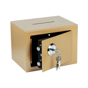 Small Fireproof Box Elderly Storage Box with Key Lock For Home Storage Box Private Money Safe Mini Safe