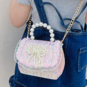 Fashionable Princess Handbag for Kids Cute Crossbody Baby Bag Small Fragrance Style Trendy Bag Baby Internet Celebrity