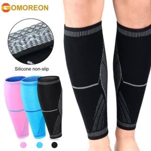 1Pcs Sports Compression Leg Sleeve Basketball Football Calf Support Running Antiskid Shin Guard Cycling Leg Warmers