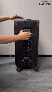 ISLAND ELEPHANT Aluminum Frame Suitcase 20/24 Inch Dual Three Position Combination Lock Luggage Bag
