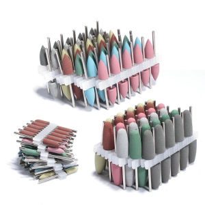 10 Pcs/set Silicon Nail Polishing Drill Bit Fine Dead Skin Removal Russian Manicure Pretreatment Silicone Rubber Grinding Head