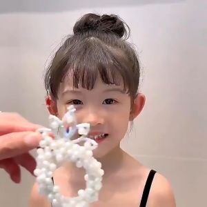 Aksesori Rambut Anak: Ikat Rambut Mutiara Anak Gaya Korea Mahkota Princes ACC30