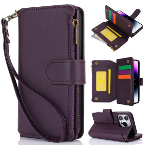 Card Case For iPhone15 16 17 Pro Max Mobile Phone Case With Diagonal Strap lanyard Wallet Bag Case Flip Leather Case With Card Holder Casing Cover For iPhone 15 ProMax 14 16 Plus 11 12 promax X XR XS MAX 17 Air Cards Slot Case